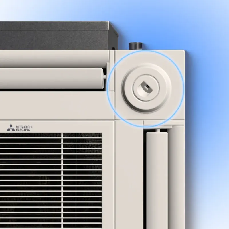 Mitsubishi Electric ceiling cassette indoor unit with 3D i-see sensor